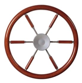 VETUS steering wheel with mahogany rim and spokes, 550 mm - 21" - Image 1