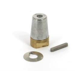 Set : Zinc anode, shaft nut, key and tab washer for VETUS Ø 60 mm propeller shafts - Image 1